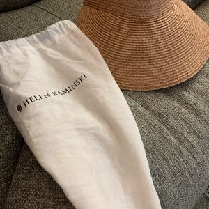 Helen Kaminski Wide Brim raffia visor.  Like New